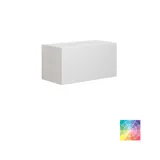 Stort og luksuriøst bad med flotte ovale speil og lekre fliser i naturfarger