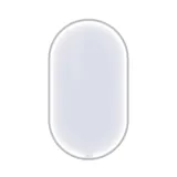 Stort og luksuriøst bad med flotte ovale speil og lekre fliser i naturfarger