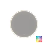 Stort og lekkert bad med baderomsmøbler i lyse, blå farger og holdt i nordisk stil